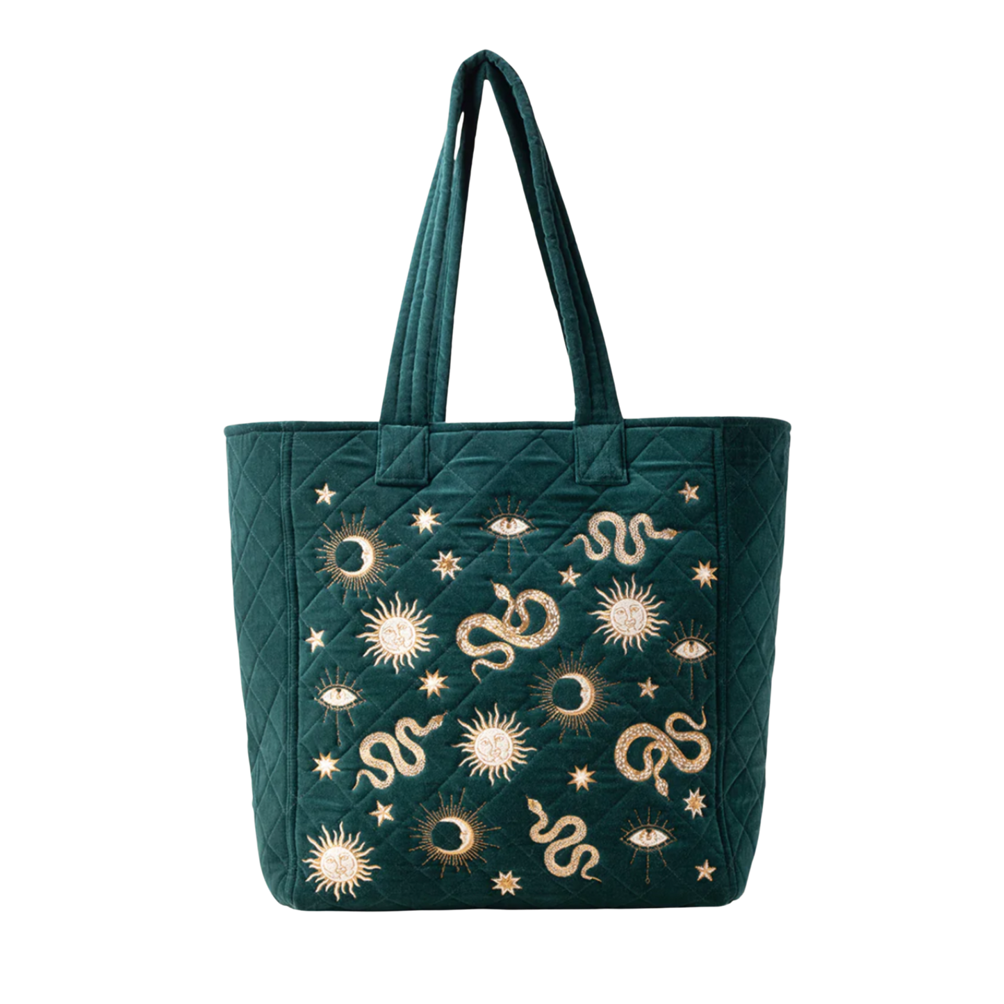 Emerald Velvet Tote Bag